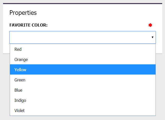 Enum select list rendering in the admin UI