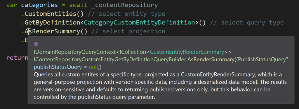 XML comments in the content repository