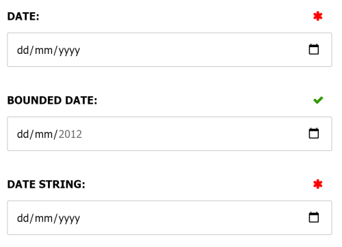 Date field examples