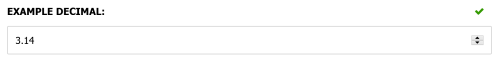 Decimal numeric field example